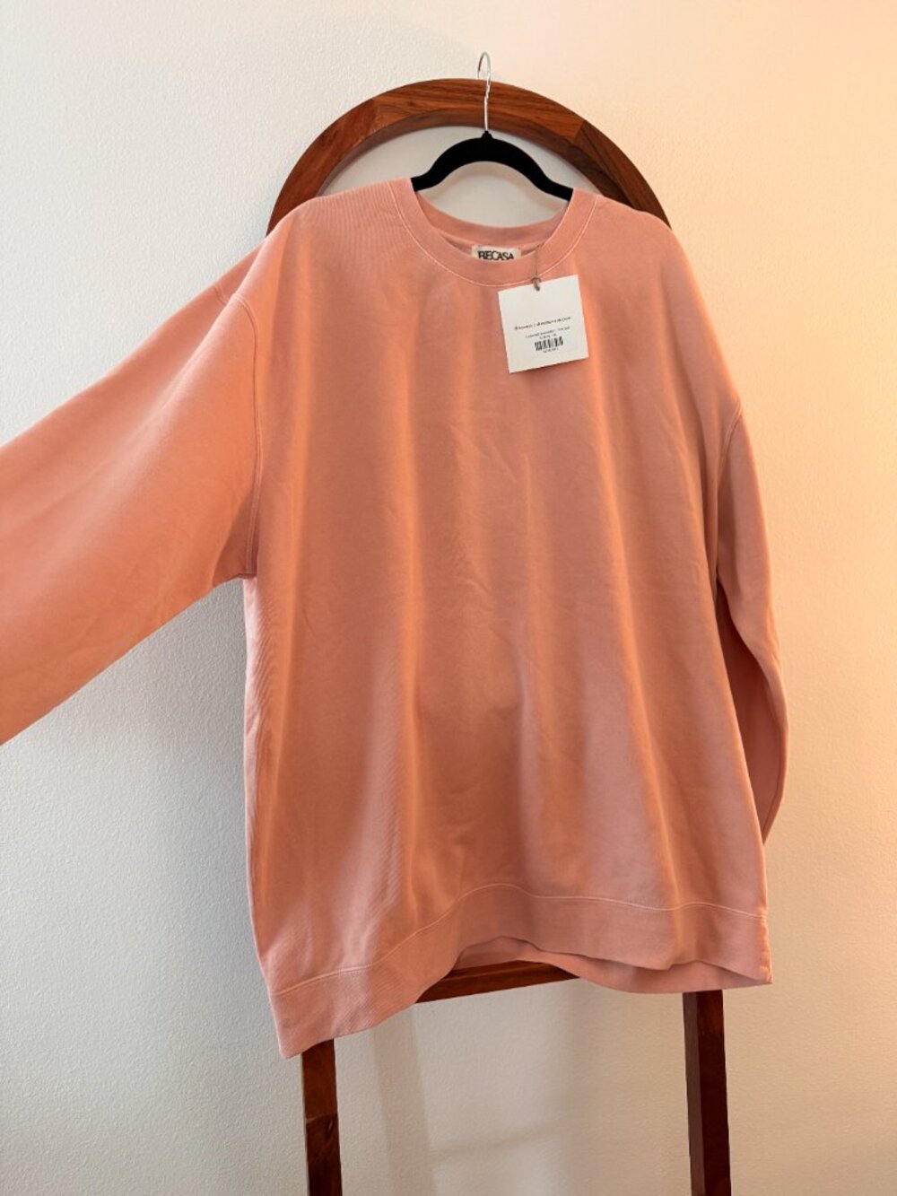 Becasa Pink Salt Crew Neck Sweatshirt - Size XL - NWT